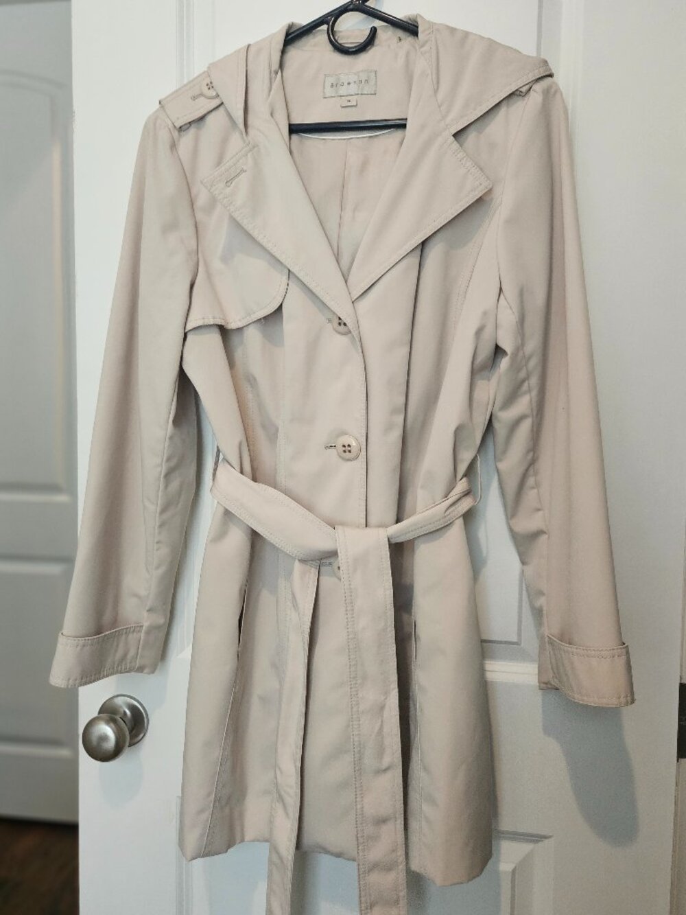 Braeton hooded beige lightweight raincoat, XL